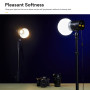 Godox ML-CD15 Diffuseur dôme avec 3 adaptateurs | Diffusion Lumière Flash en Silicone Pliable, Compatible avec LED Light et Flas