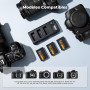 K&F CONCEPT LP-E17 Batterie et LCD Chargeur à Trois Slot 3 x 1250 mAh | Compatible avec Canon EOS R100 R50 RP R10 R8, Powershot