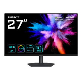 GIGABYTE GO27Q24A Moniteur Gaming OLED 27” 2K QHD - 2560 x 1440, 240Hz, 0.03ms, 400 CD/m², FreeSync Premium, G-Sync Compatible, 