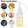 Flacon Pipette avec Bouteille Plastique Souple 6 Pcs pour Colle, Lubrifiant, Peinture et Encre à l’Alcool 10ml/15ml
