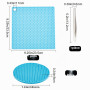 GORGECRAFT 2 Styles Silicone Doming Mat Rond Carré Résine Doming Tapis Résistant à la Chaleur Synthétique Caoutchouc Nid d'abeil