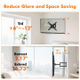 GRIFEMA Support Mural TV Orientable 26-65 Pouces, Charge Max. 35 kg | Bras TV Mural Inclinable & Extensible, Accroche TV Mural, 