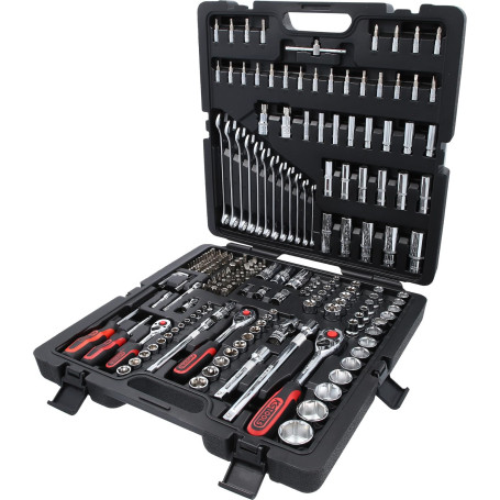 KS Tools 918.0216 Coffret douilles 1/4-3/8-1/2 - Malette outils 216 pcs | Coffret de douilles CHROMEplus 1/4''+3/8''+1/2'', 216 