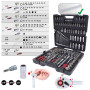 KS Tools 918.0216 Coffret douilles 1/4-3/8-1/2 - Malette outils 216 pcs | Coffret de douilles CHROMEplus 1/4''+3/8''+1/2'', 216 