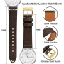 Ayadoo Bracelets de montre, Cuir italien, Bandes de remplacement à dégagement rapide pour hommes et femmes, avec boucle en acier