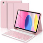 TQQ Coque Clavier pour iPad A16 11/10 Ème Generation | Clavier Bluetooth Magnétique Détachable pour iPad 11" 2025/10.9" 2022, AZ