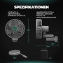 MARS HYDRO Grow Clip Ventilateur oscillant, 10 niveaux de vent, contrôle par application/WiFi via iHub ou iControl, moteur EC, v
