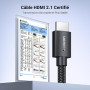 UGREEN 10K 8K 60Hz Câble HDMI 2.1 Certifié Haute Vitesse 48Gbps (1M) | 4K 240Hz UHD 3D eARC HDR 10+ VRR HDCP 2.3 Dolby Vision Co