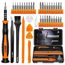 JOREST 40Pcs Kit Tournevis de Précision, Set Outils avec Torx T1 T2 T3 T4 T5, T6 T7 T8 T9 T10 T15 T20, Etoile P2/P5/P6, Triwing