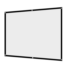 Écran de Rideau de Projecteur Blanc Pliable Portable sans Plis 4:3 avec Trous de Suspension, adapté au Film de Camping en Plein
