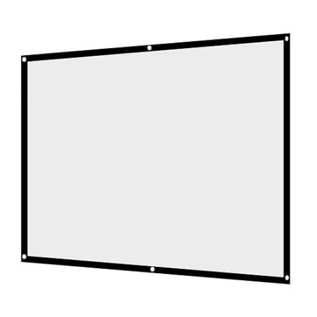 Écran de Rideau de Projecteur Blanc Pliable Portable sans Plis 4:3 avec Trous de Suspension, adapté au Film de Camping en Plein