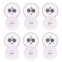 Lot de 6 Dessous de Verre LED Blancs, Autocollant Lumineux pour Bouteille | Lot de 6 Sous-Verres LED Blancs de 6 cm Autocollant