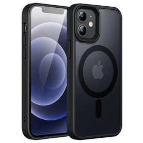 JETech Coque Mate Magnétique pour iPhone 12 Mini, Noir | Compatible avec MagSafe, Dos Translucide Mat, Étui Housse Protection Fi