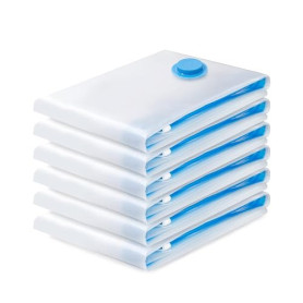 Sac de Rangement Sous Vide 6PCS,Sac sous vide Vetement Aspirateur,Compression Housse Aspirable Rangement Réutilisable pour Liter