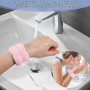 Bighan Set de Bandeau et Bracelets de Lavage de Visage, Poignets de Maquillage Absorbants, Bandeau de Soin Elastique pour Lavage