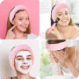 Bighan Set de Bandeau et Bracelets de Lavage de Visage, Poignets de Maquillage Absorbants, Bandeau de Soin Elastique pour Lavage