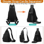REETEE Sacoche Homme Bandouliere Grande Capacité Sac de Poitrine Femme Sling Bag Petit Sac à Dos Sac Poitrine Sacoche Bandoulièr