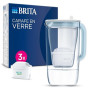 BRITA carafe filtrante en verre bleu clair (2,5 L) incl. 3 filtre MAXTRA PRO ALL-IN-1 – réduit les PFAS et le calcaire
