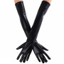 NJCXOLA 1 pièce sexy noir long en cuir verni pour femmes, accessoires élégants et séduisants pour adultes femmes, adaptés pour l