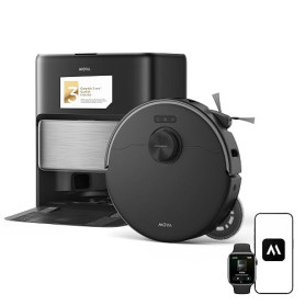 MOVA P70 Pro Ultra Robot Aspirateur, Noir | Aspiration 30 000 Pa, Moteur de Serpillière 260 Tr/min avec Pression de 12 N, Séchag