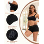INNERSY Boxer Femme Coton Dentelle Culotte Shorty avec Entrejambe Lot de 3 | Culottes Taille Moyenne, Chic Hipster Boyshort sous