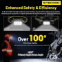 Nitecore HC75 UHE 3000 Lumen Flood Spot Light E-Focus Lampe frontale de travail Rechargeable USB-C, Noir