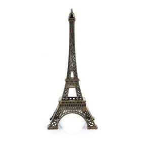 Nikou Tour Eiffel Decoration Bronze Architecturale, Ton Bronze Paris Tour Eiffel Figurine Statue Modèle Réplique de Célèbre Pari