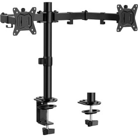 ErGear Support Ecran PC 2 Ecran pour Moniteurs de 13-32 Pouces - Bras Ecran PC Réglable en Hauteur, Rotatif et Pivotant, Inclina