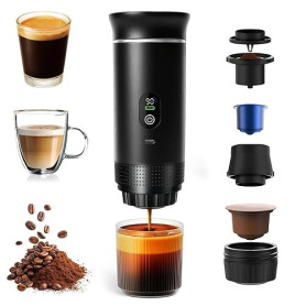 HOVCEH Machine à Espresso Portable 3 en 1, Cafetiere Portable Rechargeable USB, Machine Expresso Portable 3 en 1, Cafetière Port