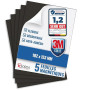 Film Magnétique Autocollant Reorda - Lot de 5 Feuilles Adhésives avec Puissantes - Plaques Découpables pour Réfrigérateur, Table