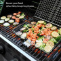 AIZOAM Panier de barbecue – Paniers de barbecue pour barbecue extérieur, grand panier de barbecue en acier inoxydable avec poign