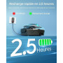BRINBO S2 Robot Piscine,Double Filtration,Aspirateur Piscine sans Fil | 90 Min d'Autonomie, Nettoyeur de Piscine Compact,Station