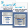 Schmetz Aiguilles universelles pour machine à coudre - Taille 80/12-2 cartes - 20 aiguilles