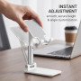 Lot de 2 Support Téléphone Bureau, Support Smartphone Réglable en Hauteur et Angle, Porte Téléphone Portable Pliable en Métal po