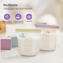 Nuliie Silicone Sachet Conservation Lait Maternelle Lot de 7, Doublement Étanches Sac Congelation Lait Maternel, Sans BPA Sacs à