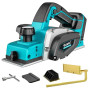 Ecarke Rabot électrique Sans Fil 750W Compatible avec Batteries Makita 18V, Moteur Brushless, 15000 tr/min, Largeur 82mm, Profon