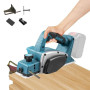 Raboteuse sans fil compatible avec batterie Makita 18 V, 15 000 tr/min, rabot électrique sans balais avec 82 mm de largeur, prof