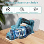 Raboteuse sans fil compatible avec batterie Makita 18 V, 15 000 tr/min, rabot électrique sans balais avec 82 mm de largeur, prof