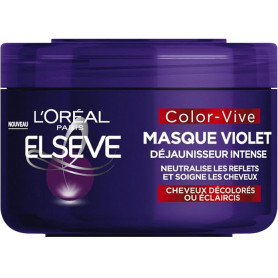 L'Oréal Paris Elseve Masque Violet Déjaunisseur Cheveux Décolorés 250ml | Pigments violets, Neutralise reflets jaunes orangés, N
