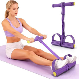 Bande de traction multifonctionnelle pour la maison, bande de traction élastique avec 6 tubes, bande de traction pour pieds, équ