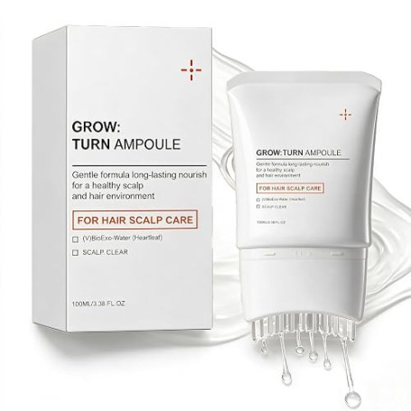 Sérum De Croissance Capillaire Avec Brosse Intégrée Pour Le Cuir Chevelu | Épaissit Et Nourrit, Revitalise Les Cheveux, Masse Le