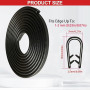 Protection de Portiere Voiture Plage de Serrage 1-2mm Protection Bord de Tole Joint Caoutchouc en u pour la Plupart des Voitures