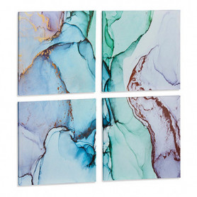 Cadre Toile Marbre Bleu (4 Pièces) 34,99 €