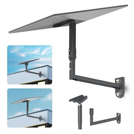 XLTTYWL® Support Mural et Mât 360° avec Adaptateur pour Starlink Gen3 & 4X | Pour Gen 3/4/4X/V2, 4X Adaptateur Inclus, Orientabl