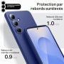 JETech Coque Fine pour Samsung Galaxy S25, Bleu Nuit | Protection de l'Objectif Caméra, Finition Mat Ultra-Fine, Étui Housse Des