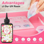 YIEHO 300g Kit Resine UV avec Lampe, Résine Epoxy Transparente pour Bijoux | Résine UV Transparente Colle de Durcissement Solair