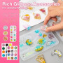 YIEHO 300g Kit Resine UV avec Lampe, Résine Epoxy Transparente pour Bijoux | Résine UV Transparente Colle de Durcissement Solair