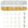 Lot de 600 anneaux ouverts en acier inoxydable - Accessoires de fabrication de bijoux - 4 à 8 mm - Doré et argenté - Kit de répa