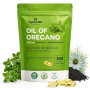 Huile d’Origan & Huile de Nigelle – 300 Gélules (Cure 5 Mois) – 6000 mg Haute Concentration – Soutien Immunitaire Naturel & Bien