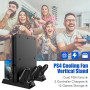 EEEKit Ventilateur pour PS4 Slim, Support Ventilateur de Refroidissement pour PlayStation 4 Pro avec Station de Charge pour 2 Ma